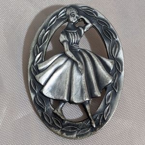 Vintage Silver Singer Dressmaking Contest Brooch